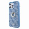 Guess iPhone 15 Pro Max Hardcase hoesje - 4G - Met Ringhouder - Blauw1