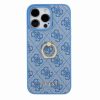 Guess iPhone 15 Pro Max Hardcase hoesje - 4G - Met Ringhouder - Blauw2