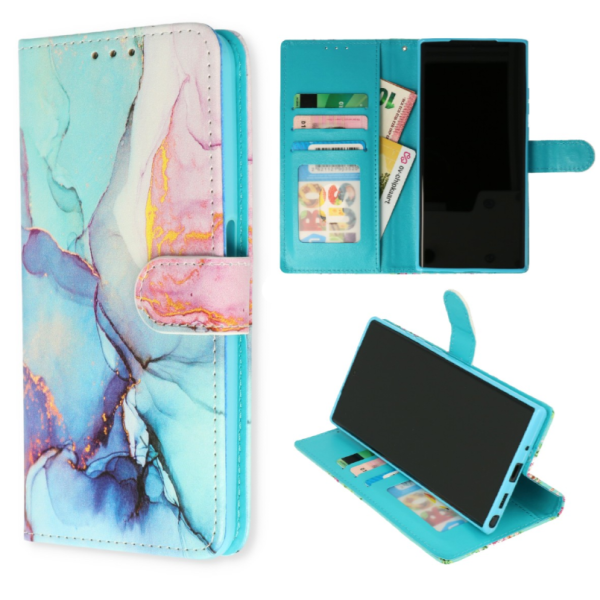 Cityhoesje-Bookcase iPhone 15 - Marmer Roze