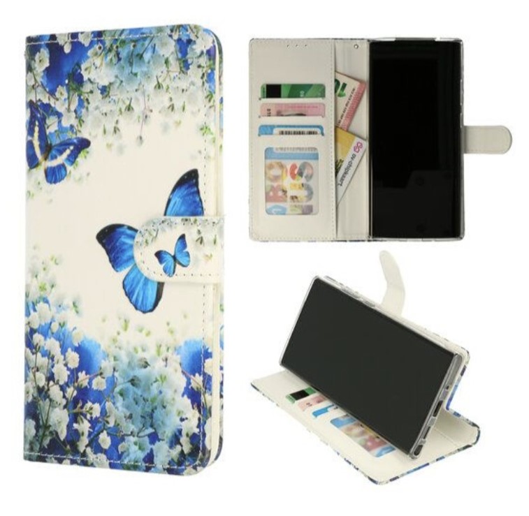 Iphone-15 Pro Max-Bookcase- Vlider Blauw-1-Cityhoesje.nl