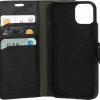 iPhone 13 - 14 Hoesje Premium Wallet Boekhoesje Eco Leer Magneet Sluiting Zwart Mobiparts4