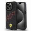 Ferrari iPhone 15 Pro Hardcase Backcover Perforated - Zwart