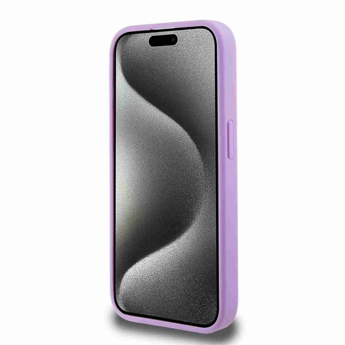Guess iPhone 15 Pro Hardcase Backcover Saffiano - Paars4