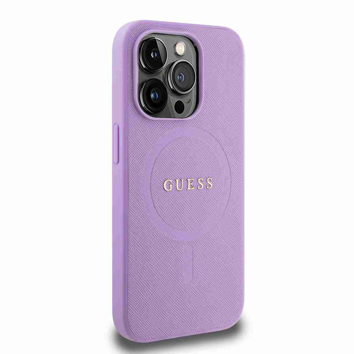 Guess iPhone 15 Pro Hardcase Backcover Saffiano - Paars6