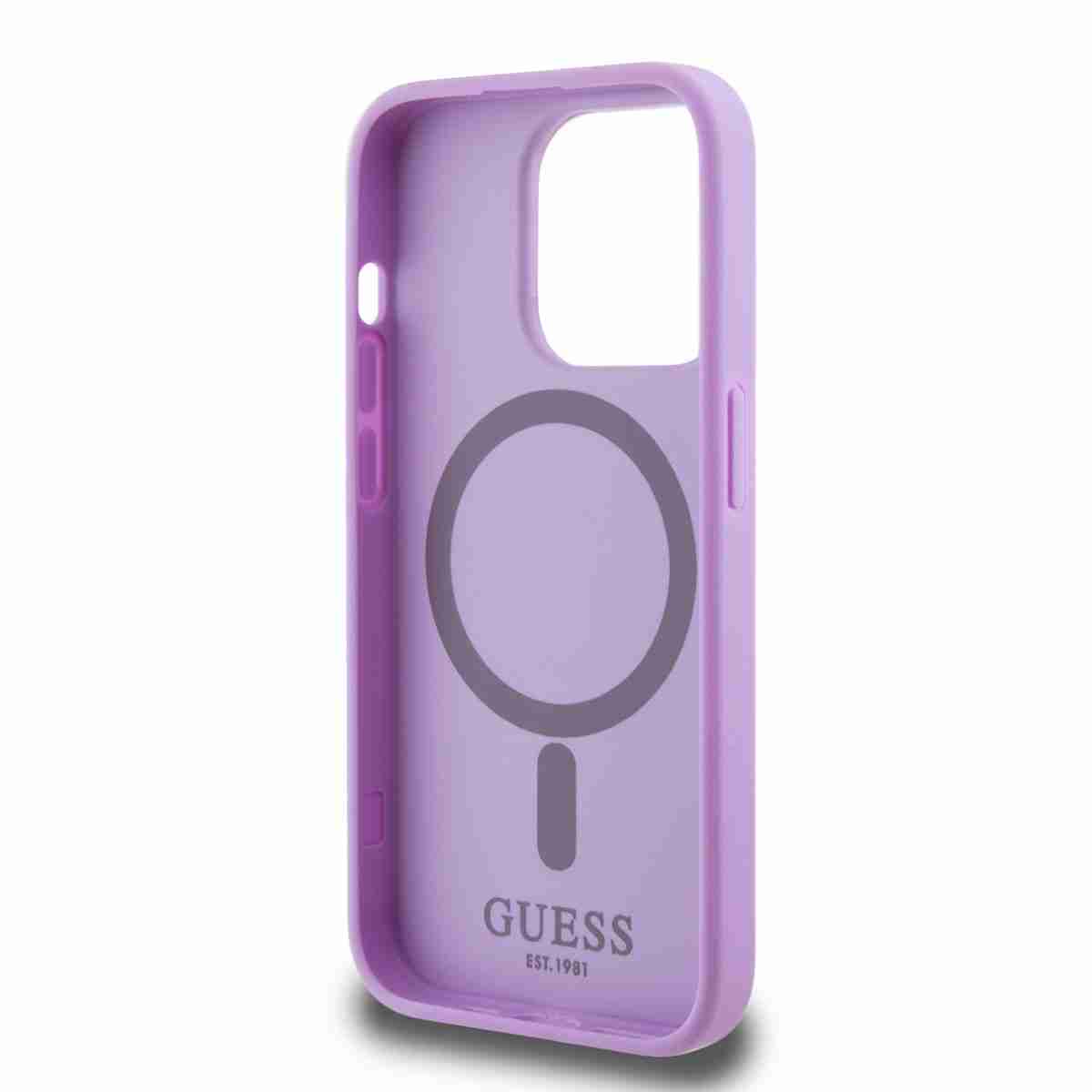 Guess iPhone 15 Pro Hardcase Backcover Saffiano - Paars7