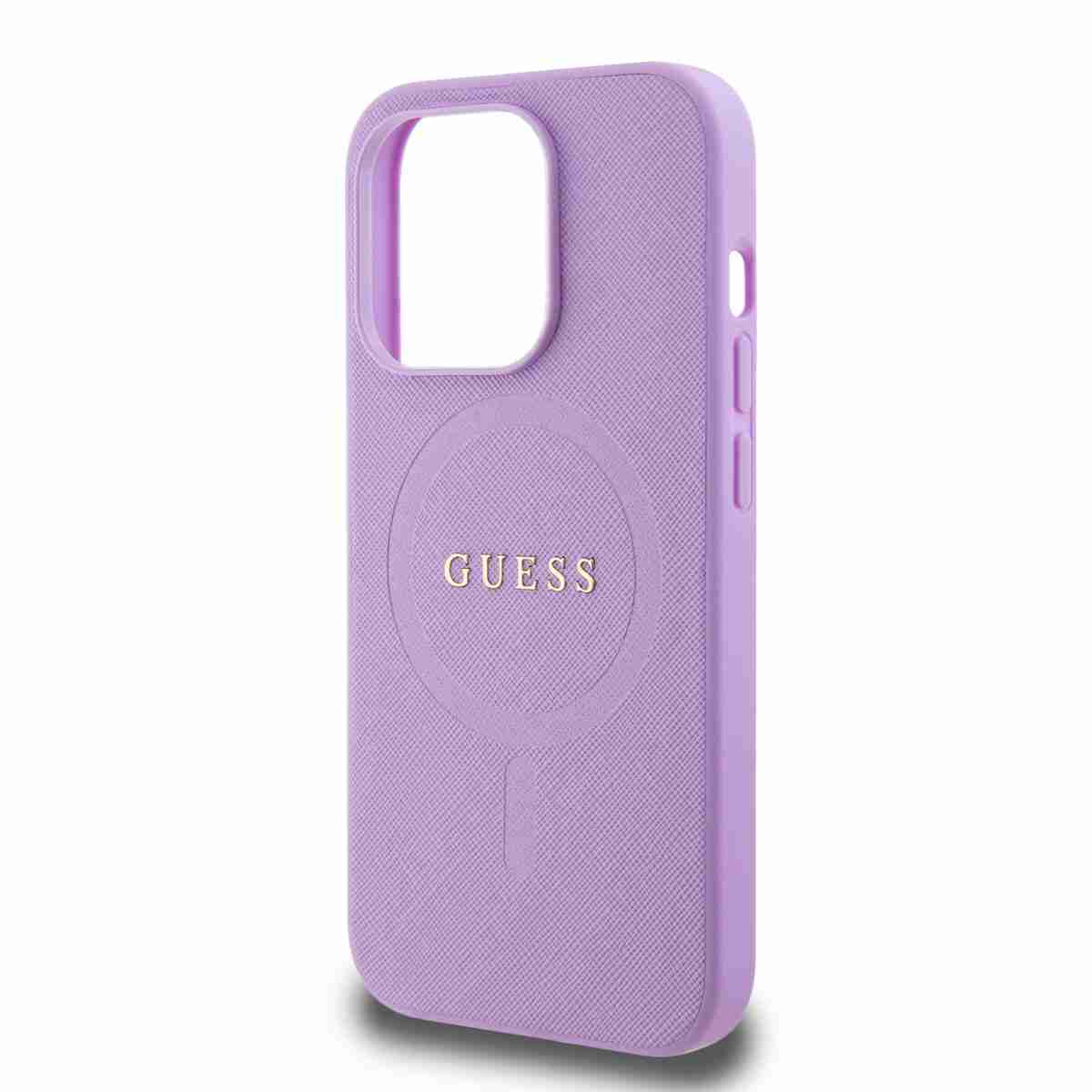 Guess iPhone 15 Pro Hardcase Backcover Saffiano - Paars8