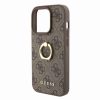 Guess iPhone 15 Pro Hardcase hoesje - 4G - Met Ringhouder - Bruin4