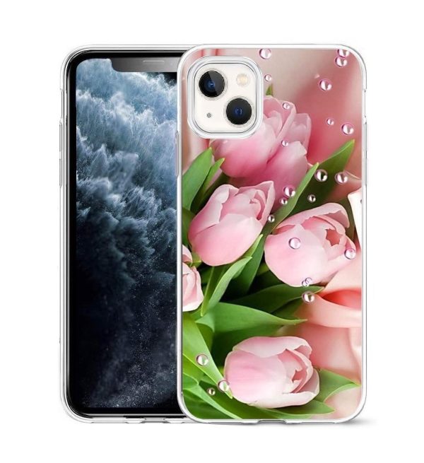 Cityhoesje-iPhone 14 / 13-Bloemen-Backcover