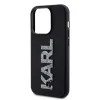 Karl Lagerfeld iPhone 15 Pro Max Hardcase hoesje - 3D Glitter Logo - Zwart2