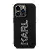 Karl Lagerfeld iPhone 15 Pro Max Hardcase hoesje - 3D Glitter Logo - Zwart4