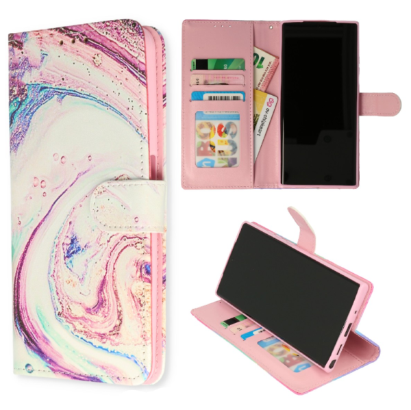 Cityhoesje-Bookcase-Samsung Galaxy A24-Print Marmer Galaxy