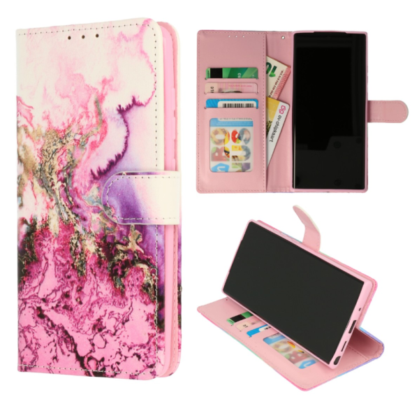 Cityhoesje-Samsung Galaxy A24-Marmer Paars