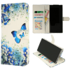 Samsung A24 4G-Bookcase Print-Vlinder Blauw-1-Cityhoesje.nl