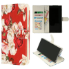 Samsung A24- Bookcase Print- Bloemen Rood-Cityhoesje.nl