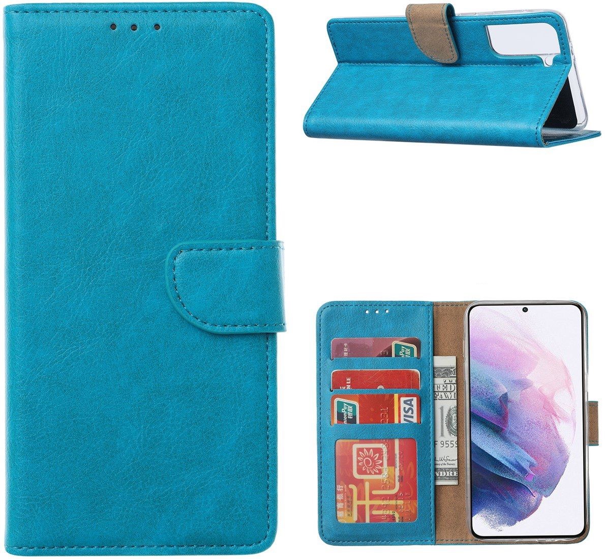 Cityhoesje-Geschikt voor Samsung S24/S25-Bookcase incl. Pasjeshouder - Afbeelding 1