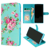 Samsung S24 -Bookcase Print-Bloemen Blauw-1-Cityhoesje.nl