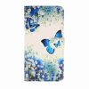 Samsung S24 Plus-Bookcase Print-Vlinder Blauw-2-Cityhoesje.nl
