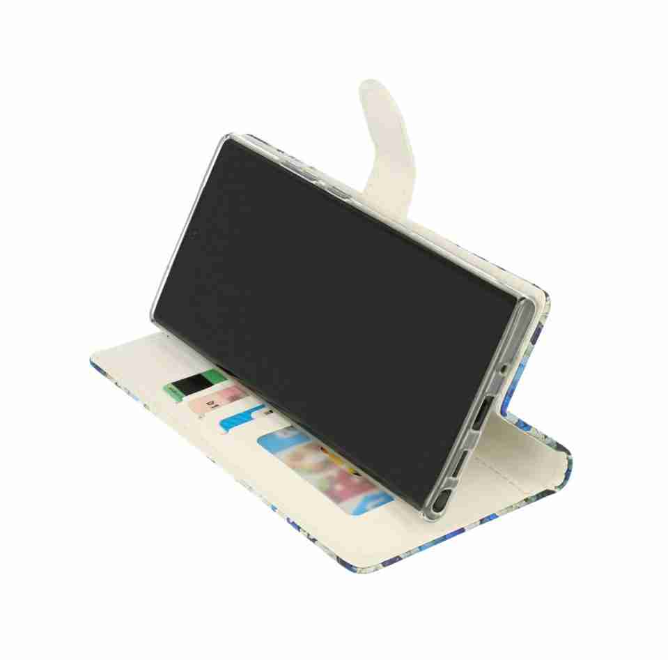 Samsung S24 Plus-Bookcase Print-Vlinder Blauw-4-Cityhoesje.nl