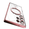 Samsung S24 Ultra-Clear Magnetic Magsafe Lens Protection Case-Rosegoud-Cityhoesje.nl