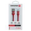 Swissten - Textile - USB to USB-C - 2 mtr - Fast Charging - Rood - Thumbnail Image 5