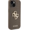 Guess iPhone 15 Plus-Backcover hoesje Perforated 4G - glitter - Taupe - 2 - Cityhoesje.nl
