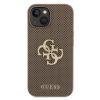Guess iPhone 15 Plus-Backcover hoesje Perforated 4G - glitter - Taupe - 4 - Cityhoesje.nl
