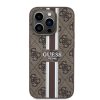 Guess iPhone 15 Pro Backcover hoesje 4G printed stripes - Bruin5
