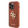 Guess iPhone 15 Pro Backcover hoesje Perforated 4G - glitter - Oranje1