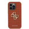 Guess iPhone 15 Pro Backcover hoesje Perforated 4G - glitter - Oranje3