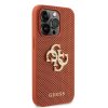 Guess iPhone 15 Pro Backcover hoesje Perforated 4G - glitter - Oranje4
