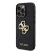 Guess iPhone 15 Pro Backcover hoesje Perforated 4G - glitter - Zwart1