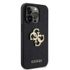 Guess iPhone 15 Pro Backcover hoesje Perforated 4G - glitter - Zwart4