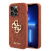 Guess iPhone 15 ProMax- Backcover hoesje Perforated 4G - glitter - Oranje 1 - Cityhoesje.nl