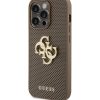 Guess iPhone 15 ProMax- Backcover hoesje Perforated 4G - glitter - Taupe - 2 - Cityhoesje.nl