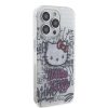 Hello Kitty iPhone 15 Pro Max TPU Back Cover hoesje - Graffiti Kitty on bricks - Wit4