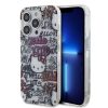 Hello Kitty iPhone 15 Pro Max TPU Back Cover hoesje - Graffiti Tags - Wit