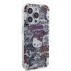 Hello Kitty iPhone 15 Pro Max TPU Back Cover hoesje - Graffiti Tags - Wit3