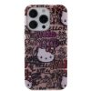 Hello Kitty iPhone 15 Pro TPU Back Cover hoesje - Graffiti Tags - Roze2
