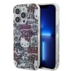 Hello Kitty iPhone 15 Pro TPU Back Cover hoesje - Graffiti Tags - Wit
