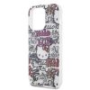 Hello Kitty iPhone 15 Pro TPU Back Cover hoesje - Graffiti Tags - Wit4