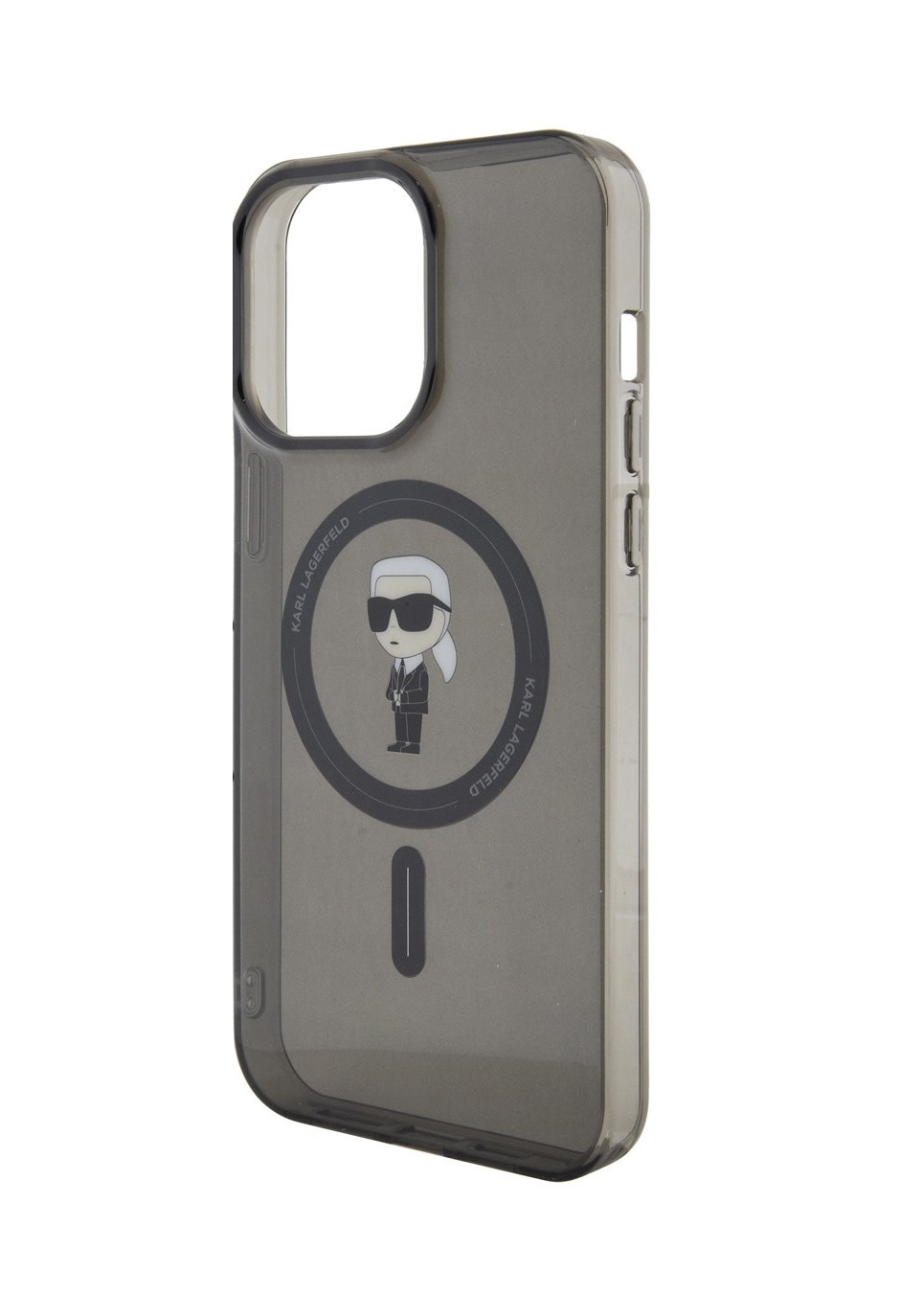 Karl Lagerfeld iPhone 15 Pro Hardcase hoesje - Magsafe compatible - Ikonik - Zwart - 5 - Cityhoesje.nl