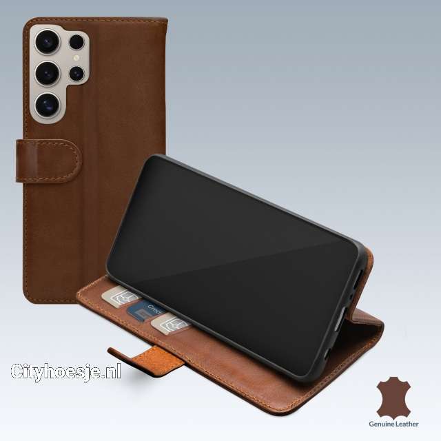 Mobilize - Leather Wallet - Samsung -S24 Ultra 5G - Bruin - 1 - Cityhoesje.nl