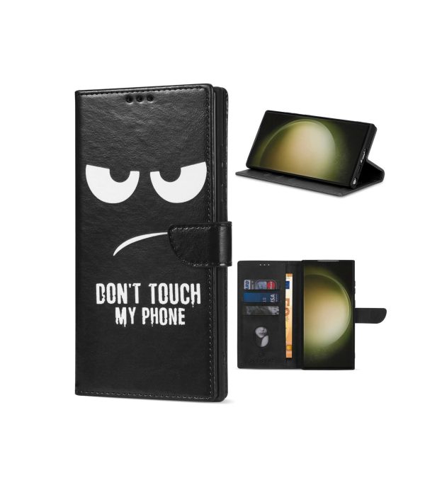 Solidenz-Bookcase-Samsung S24 Ultra-Dont Touch My Phone Zwart