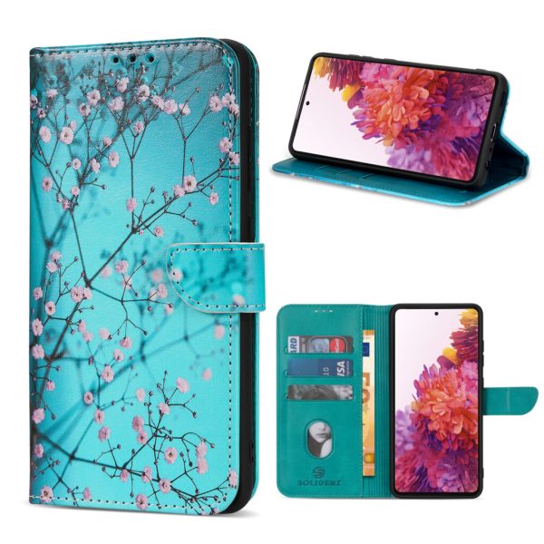 Solidenz Bookcase - Geschikt voor Samsung S24/S25 - Sierkers Blauw