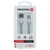 Swissten Textile Lightning Cable - 71523303 - 2m - Silver