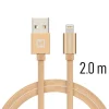 Swissten Textile Lightning Cable - 71523304 - 2m - Gold4