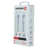 Swissten Textile Type - C To C -Cable - 1.2m - Silver - 2 - Cityhoesje.nl