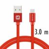 Swissten-Textile-Type-C-USB-Cable-3m-Rood-1-Cityhoesje.nl_