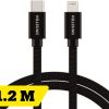 Swissten Textile USB-C To MFI Lightning Cable - 1.2m - Zwart - 4 - Cityhoesje.nl2
