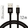 Swissten-Textile-USB -MFI-Lightning-Cable-1.2 m-Zwart-2-Cityhoesje (2)